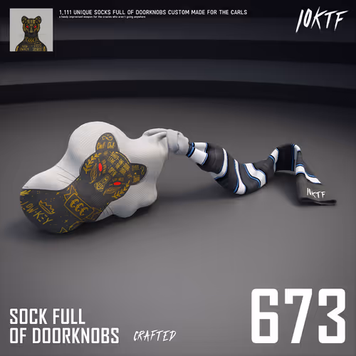 Tat Sock Full of Doorknobs #673