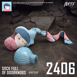 Pudgy Sock Full of Doorknobs #2406