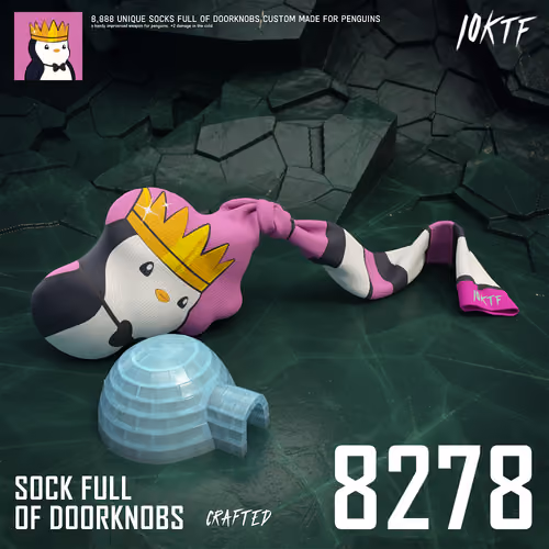 Pudgy Sock Full of Doorknobs #8278