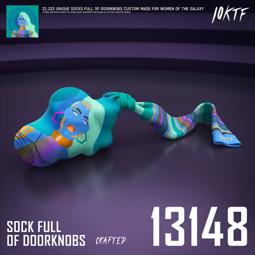 Galaxy Sock Full of Doorknobs #13148
