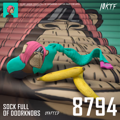 Ape Sock Full of Doorknobs #8794