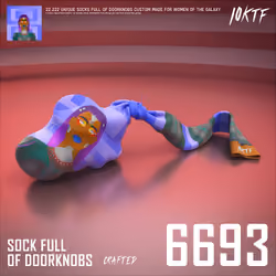 Galaxy Sock Full of Doorknobs #6693