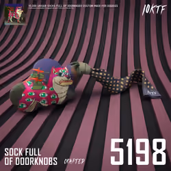 Kennel Sock Full of Doorknobs #5198