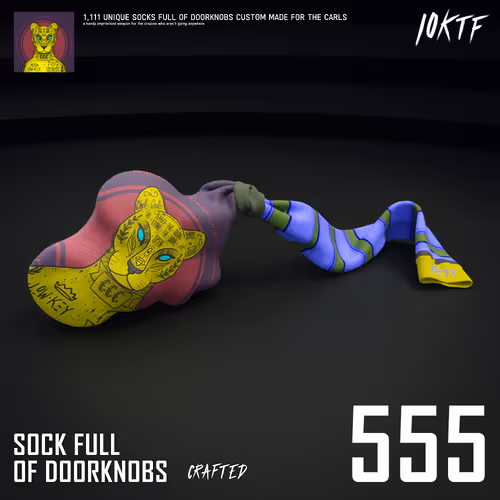 Tat Sock Full of Doorknobs #555