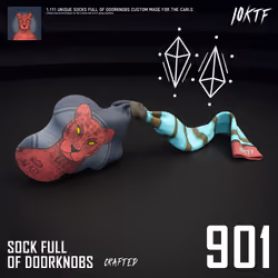 Tat Sock Full of Doorknobs #901