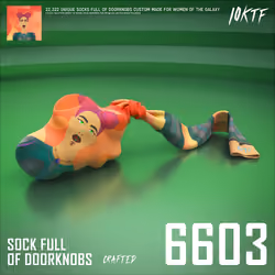 Galaxy Sock Full of Doorknobs #6603