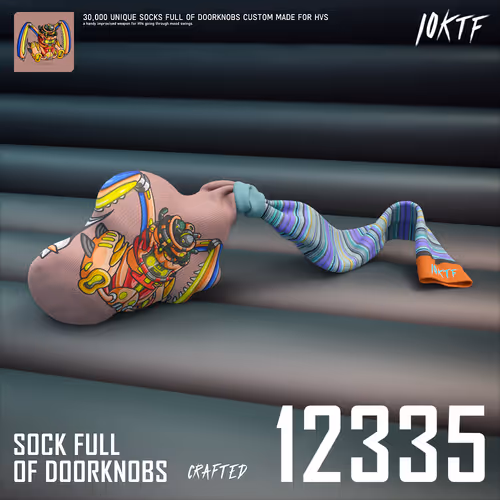 HV-MTL Sock Full of Doorknobs #12335