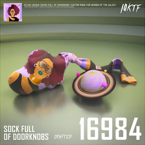 Galaxy Sock Full of Doorknobs #16984