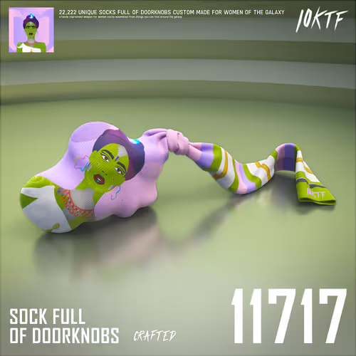 Galaxy Sock Full of Doorknobs #11717