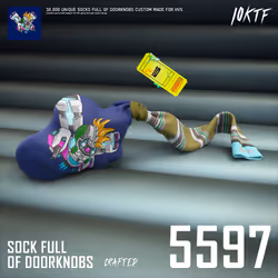 HV-MTL Sock Full of Doorknobs #5597