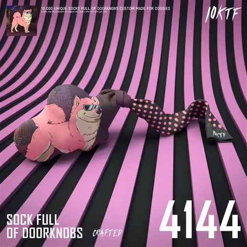 Kennel Sock Full of Doorknobs #4144