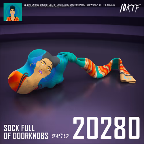 Galaxy Sock Full of Doorknobs #20280