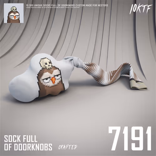 Moonbird Sock Full of Doorknobs #7191