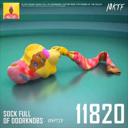 Galaxy Sock Full of Doorknobs #11820