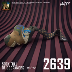 Kennel Sock Full of Doorknobs #2639