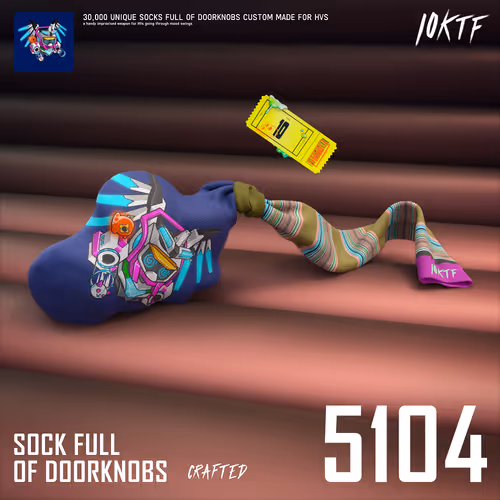 HV-MTL Sock Full of Doorknobs #5104