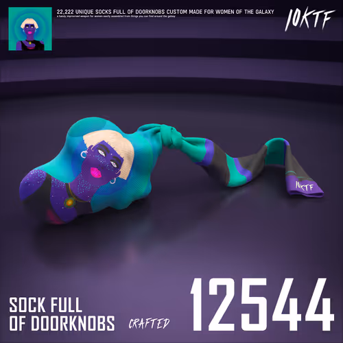 Galaxy Sock Full of Doorknobs #12544