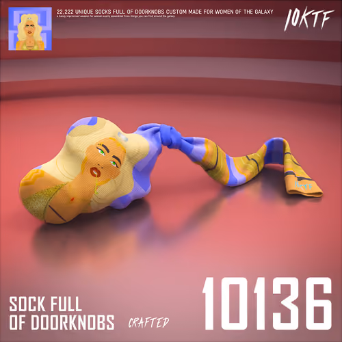 Galaxy Sock Full of Doorknobs #10136