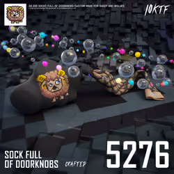 Wolf Sock Full of Doorknobs #5276