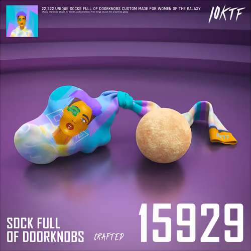 Galaxy Sock Full of Doorknobs #15929