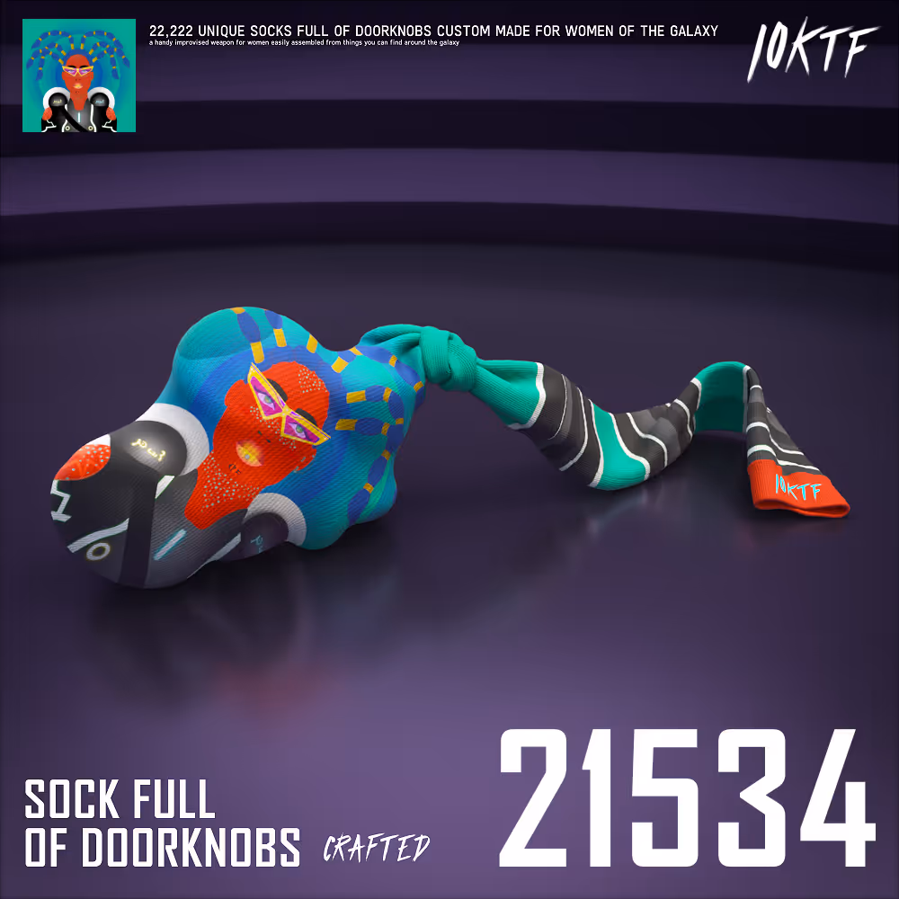 Galaxy Sock Full of Doorknobs #21534