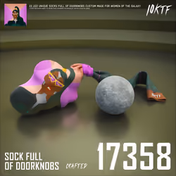 Galaxy Sock Full of Doorknobs #17358