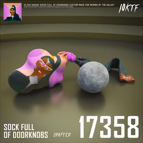 Galaxy Sock Full of Doorknobs #17358