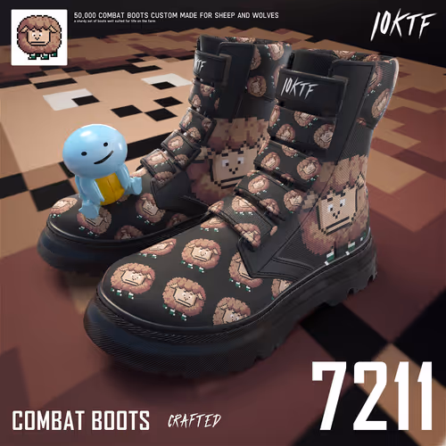 Wolf Combat Boots #7211
