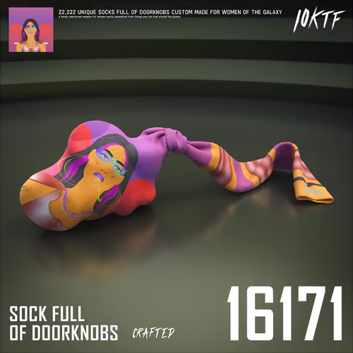 Galaxy Sock Full of Doorknobs #16171