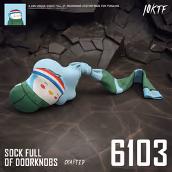 Pudgy Sock Full of Doorknobs #6103