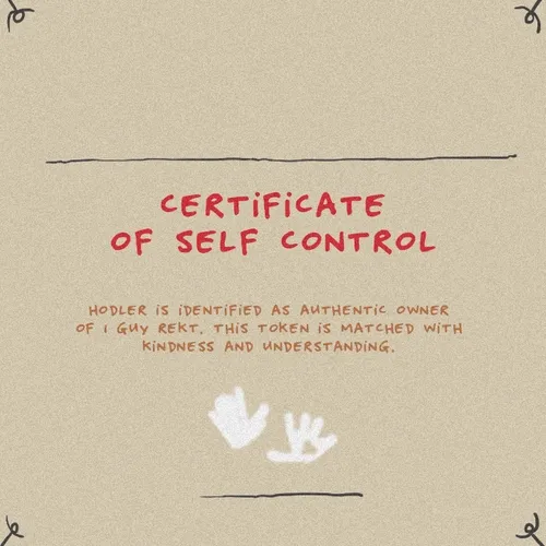 Certificate Of Self Control