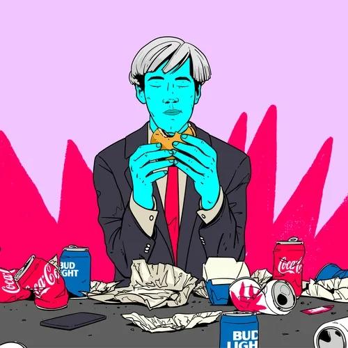 Andy is still eating