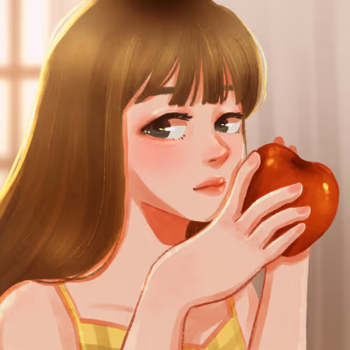Girls with food