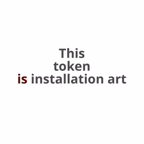 Is Art (Token, Is X)