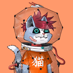 Mars Cat in Spacesuit #1966