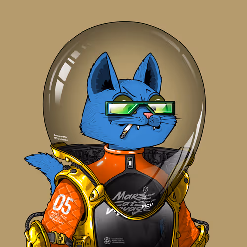 Mars Cat in Spacesuit #1838