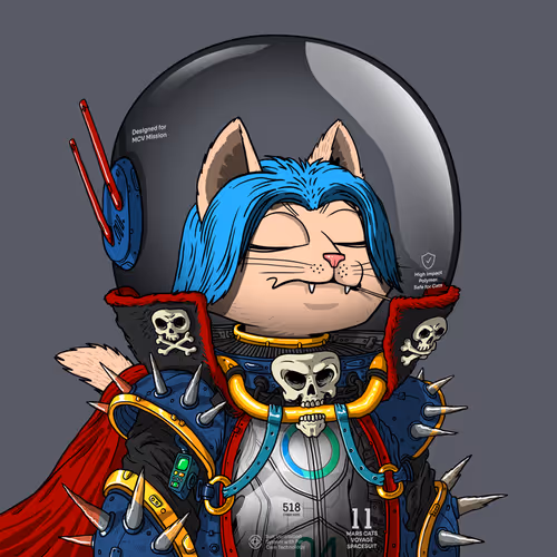 Mars Cat in Spacesuit #504