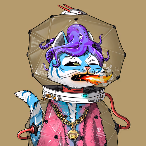 Mars Cat in Spacesuit #13