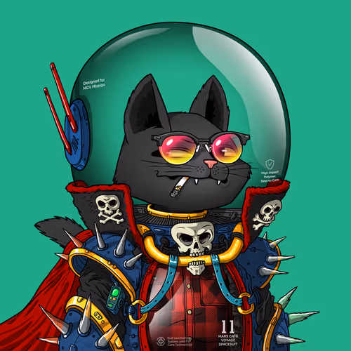 Mars Cat in Spacesuit #1865