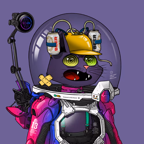 Mars Cat in Spacesuit #1437