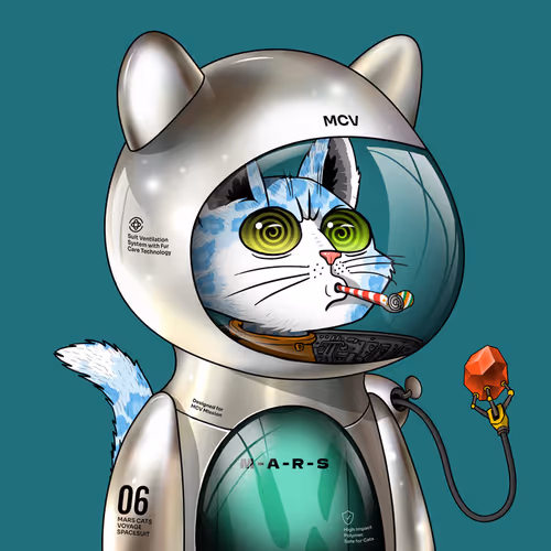 Mars Cat in Spacesuit #997
