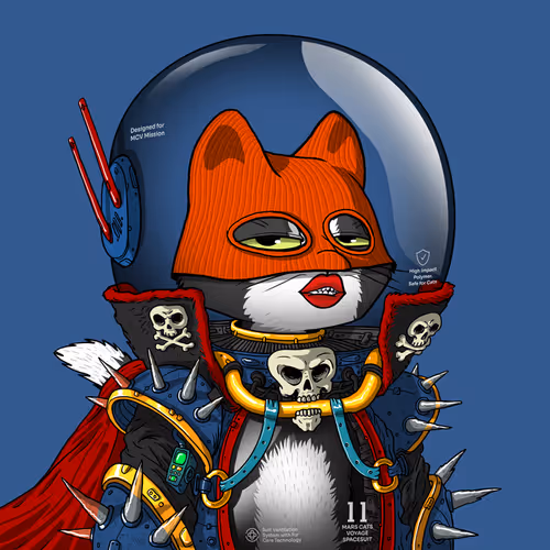Mars Cat in Spacesuit #870
