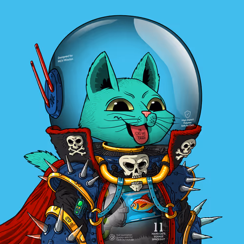 Mars Cat in Spacesuit #16