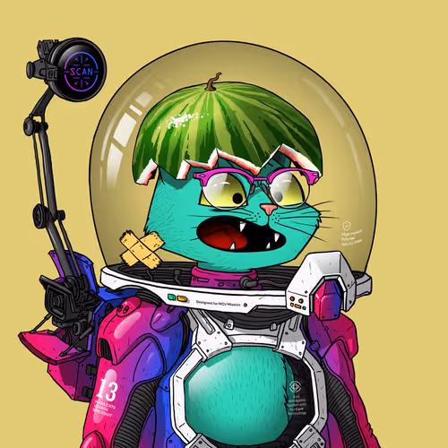 Mars Cat in Spacesuit #1724