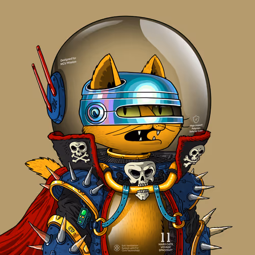 Mars Cat in Spacesuit #807