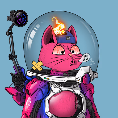 Mars Cat in Spacesuit #729