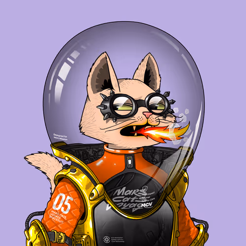 Mars Cat in Spacesuit #1071
