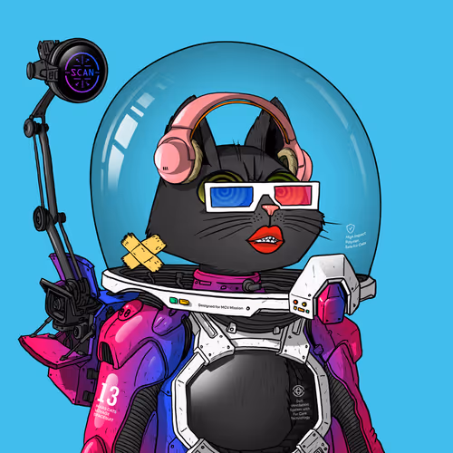 Mars Cat in Spacesuit #1090