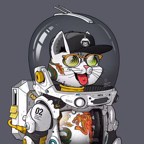 Mars Cat in Spacesuit #1891