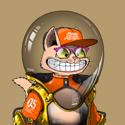 Mars Cat in Spacesuit #1582